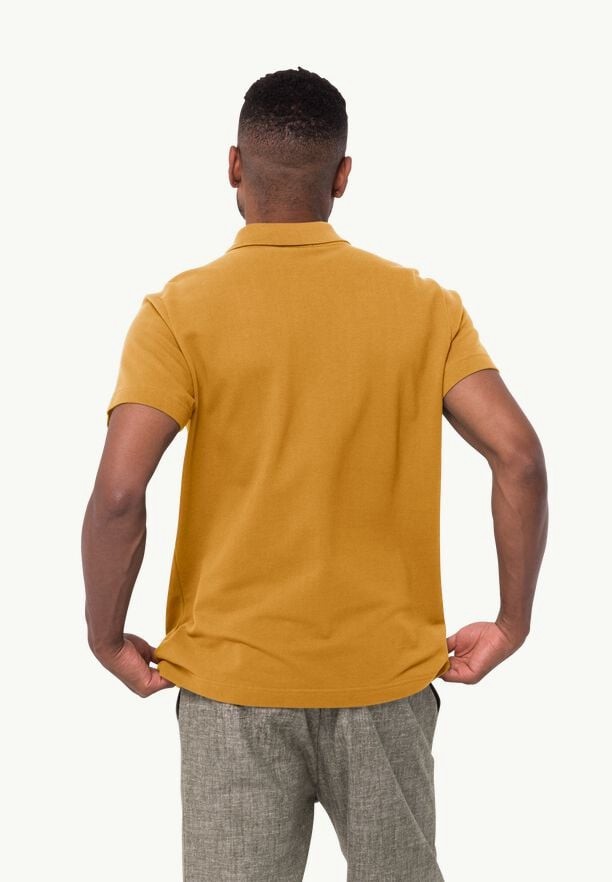 Jack Wolfskin Essential Poloshirt Heren Geel | 95383416
