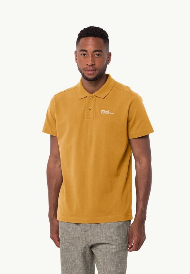 Jack Wolfskin Essential Poloshirt Heren Geel | 95383416