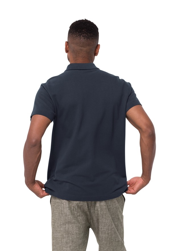Jack Wolfskin Essential Poloshirt Heren Donkerblauw | 46455009