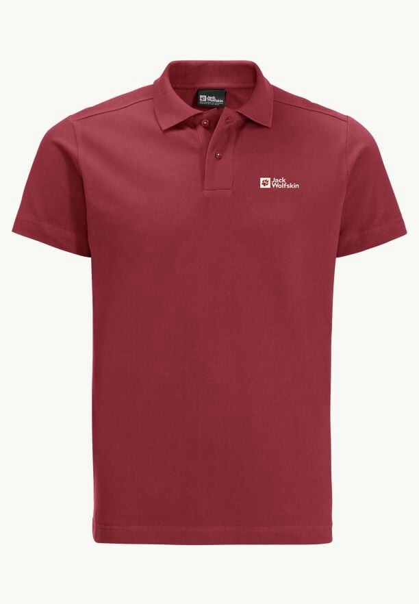 Jack Wolfskin Essential Poloshirt Heren Rood | 77083611