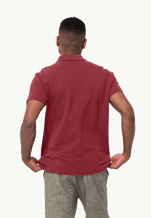 Jack Wolfskin Essential Poloshirt Heren Rood | 77083611
