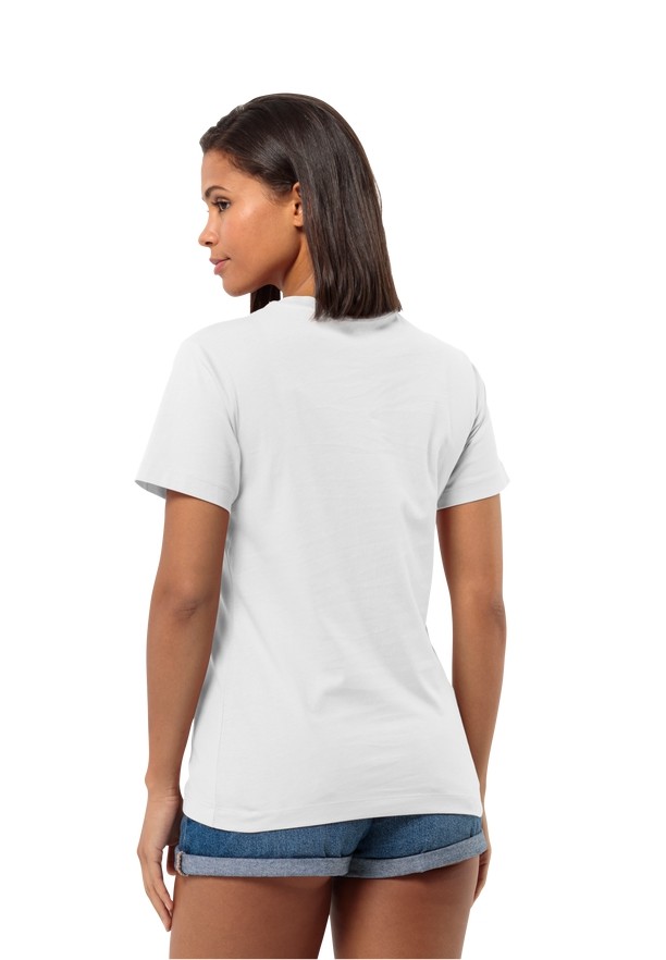Jack Wolfskin Essential T-shirts Dames Wit | 80617421