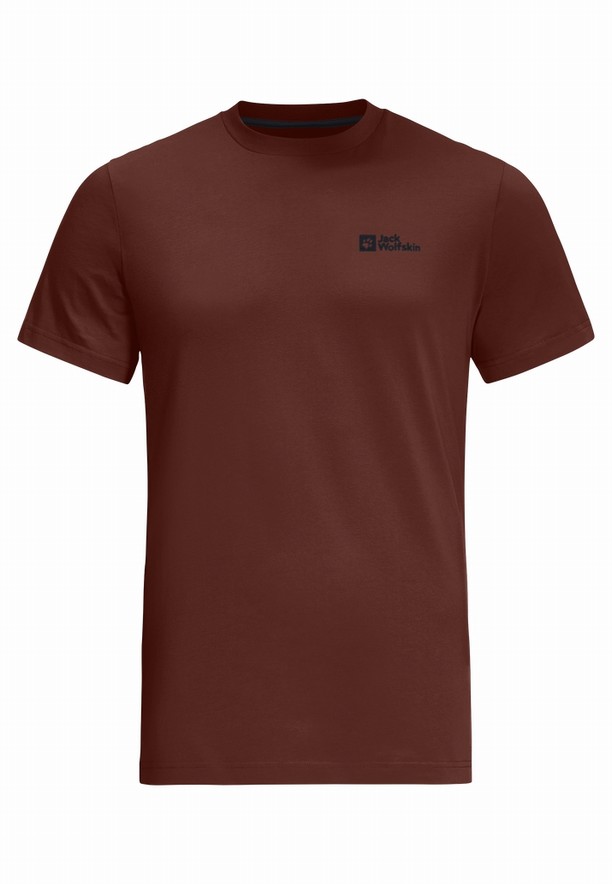 Jack Wolfskin Essential T-shirts Heren Rood | 47202600