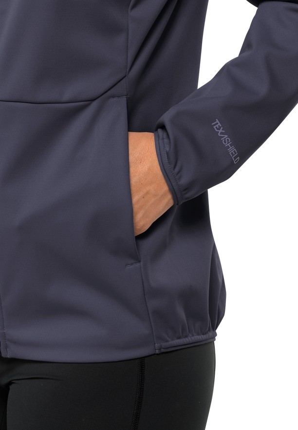 Jack Wolfskin Feldberg Hoody Softshell Jas Dames Donkerblauw | 40889174