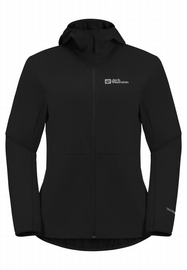 Jack Wolfskin Feldberg Hoody Softshell Jas Dames Zwart | 17148948