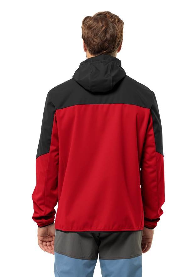 Jack Wolfskin Feldberg Hoody Softshell Jas Heren Rood | 15260758