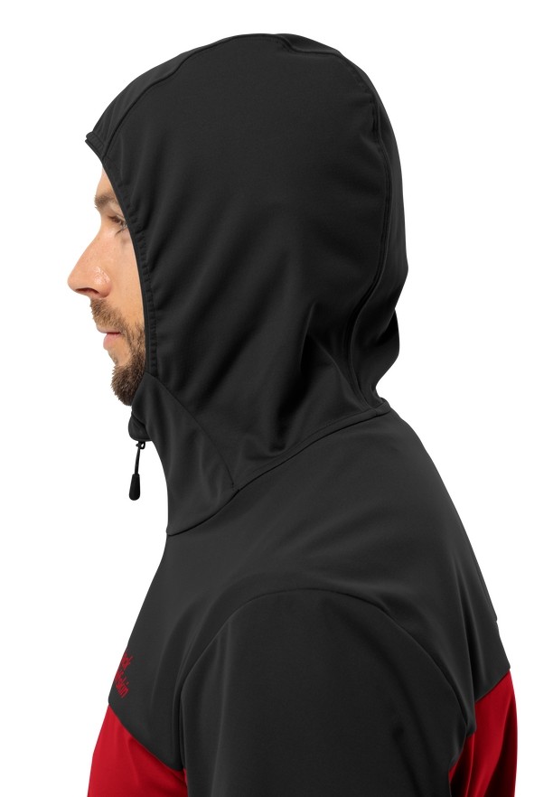 Jack Wolfskin Feldberg Hoody Softshell Jas Heren Rood | 15260758