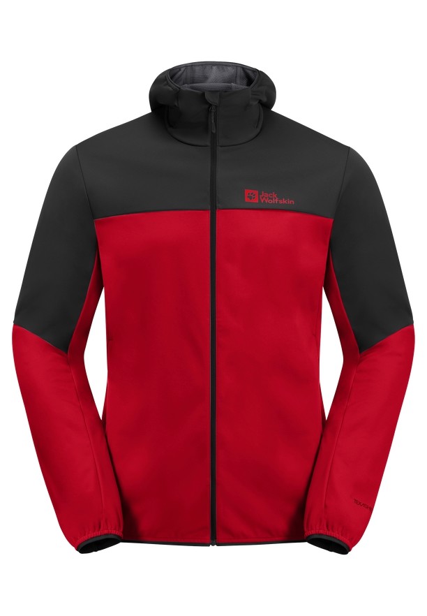 Jack Wolfskin Feldberg Hoody Softshell Jas Heren Rood | 15260758
