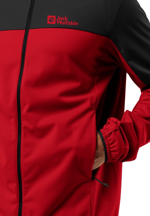Jack Wolfskin Feldberg Hoody Softshell Jas Heren Rood | 15260758