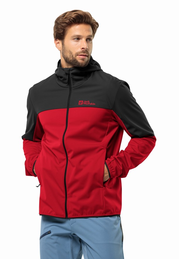 Jack Wolfskin Feldberg Hoody Softshell Jas Heren Rood | 15260758