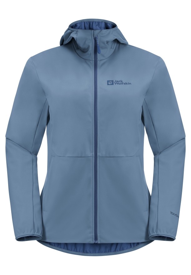 Jack Wolfskin Feldberg Hoody Softshell Jas Dames Blauw | 18731724