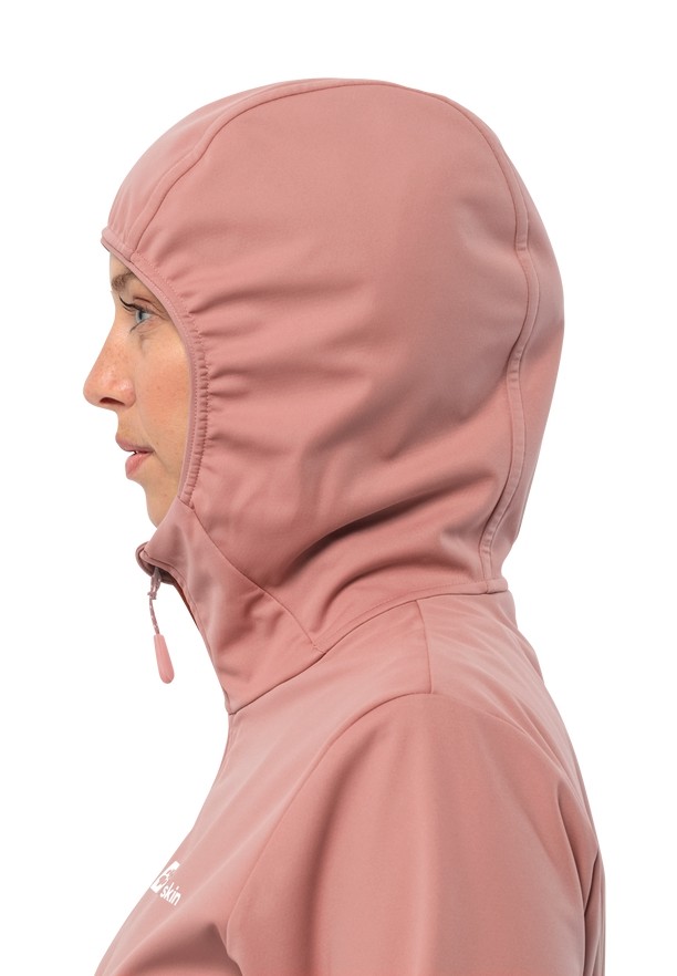 Jack Wolfskin Feldberg Hoody Softshell Jas Dames Roze | 97308729