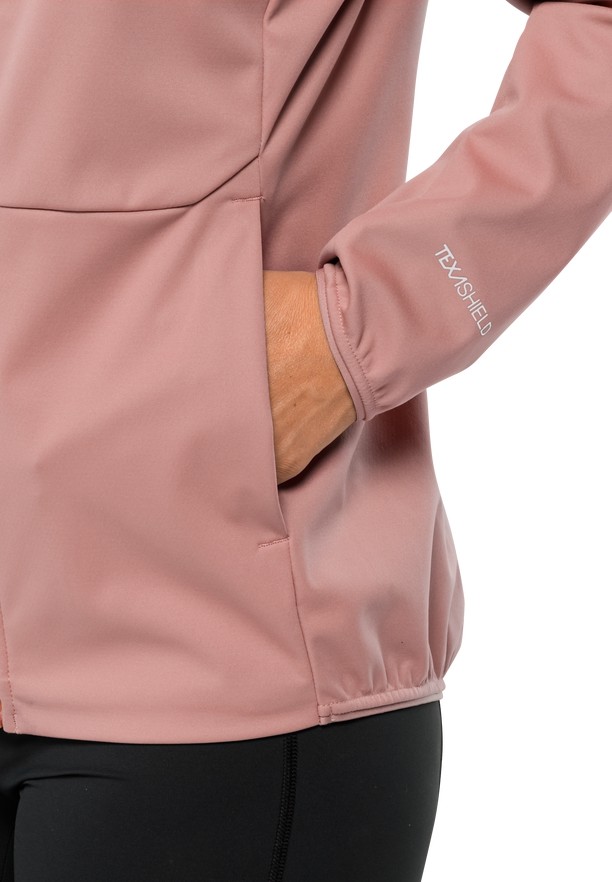 Jack Wolfskin Feldberg Hoody Softshell Jas Dames Roze | 97308729