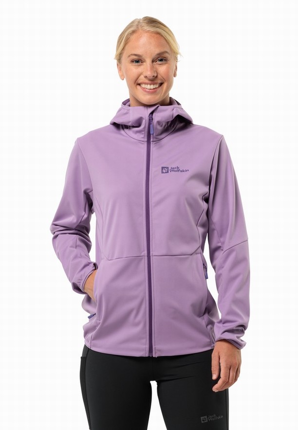 Jack Wolfskin Feldberg Hoody Softshell Jas Dames Paars | 94831052
