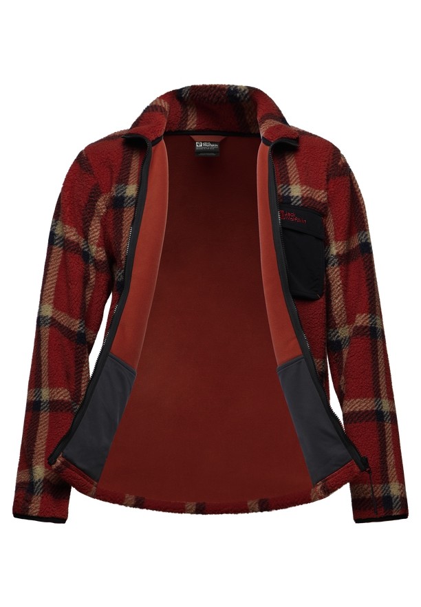 Jack Wolfskin Felslicht Check Fleece Jassen Heren Rood | 38334633