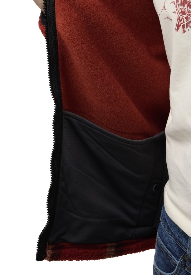 Jack Wolfskin Felslicht Check Fleece Jassen Heren Rood | 38334633