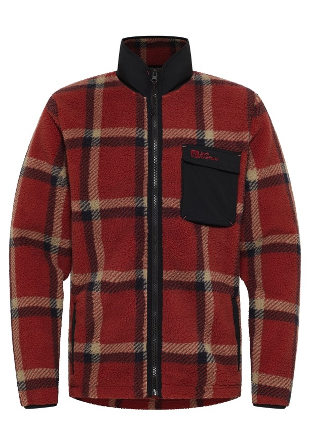 Jack Wolfskin Felslicht Check Fleece Jassen Heren Rood | 38334633