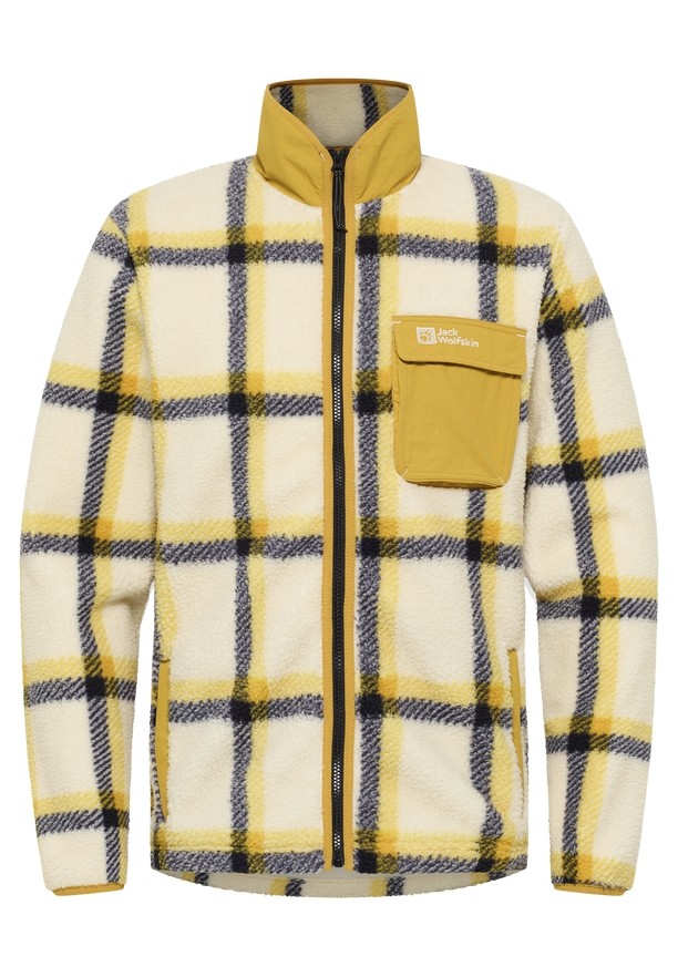 Jack Wolfskin Felslicht Check Fleece Jassen Heren Geel | 16790829