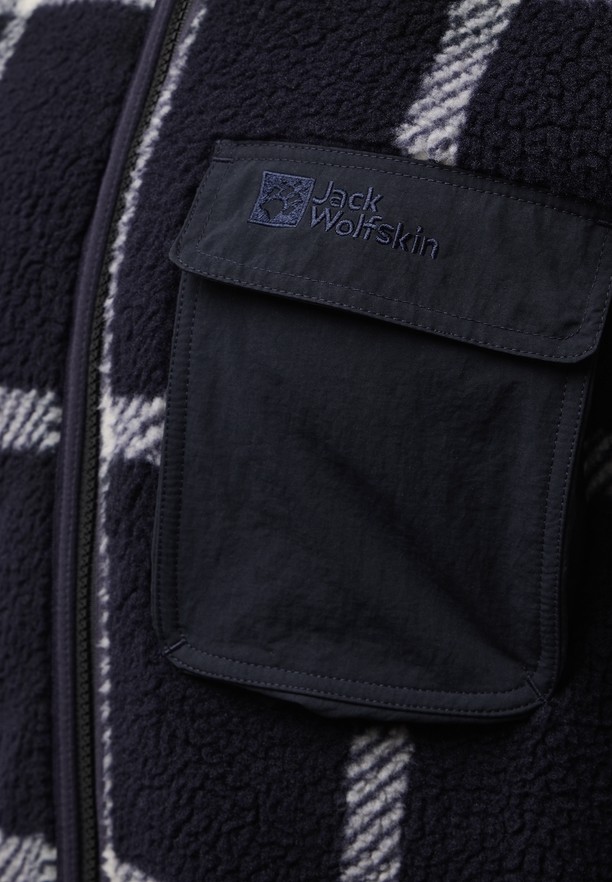 Jack Wolfskin Felslicht Check Fleece Jassen Heren Donkerblauw | 67306784
