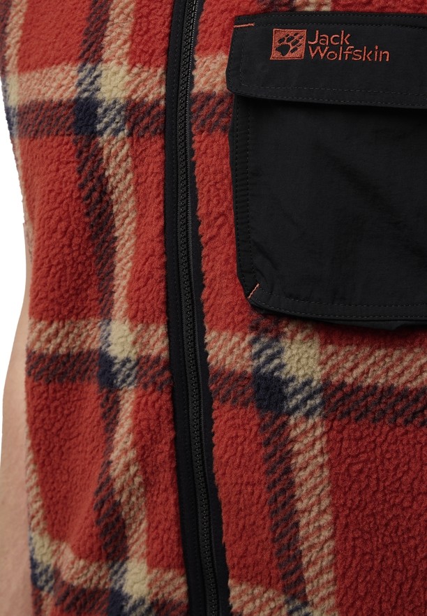 Jack Wolfskin Felslicht Check Vest Heren Rood | 16404292
