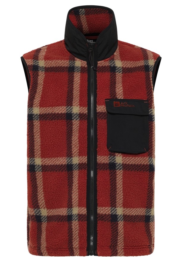 Jack Wolfskin Felslicht Check Vest Heren Rood | 16404292