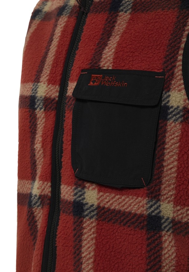 Jack Wolfskin Felslicht Check Vest Heren Rood | 16404292