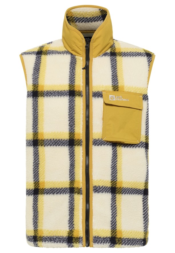 Jack Wolfskin Felslicht Check Vest Heren Geel | 63907344