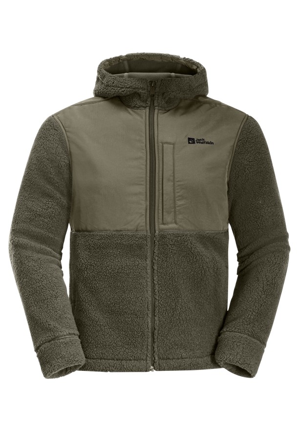 Jack Wolfskin Felslicht Hooded Fleece Jassen Heren Olijfgroen | 88910688