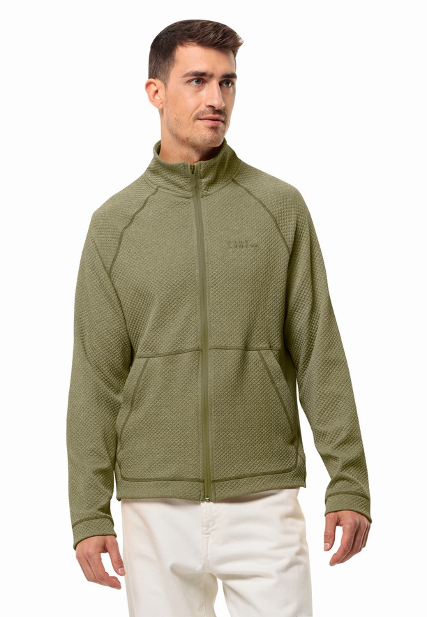 Jack Wolfskin Fernweh Fleece Jassen Heren Olijfgroen | 48413164