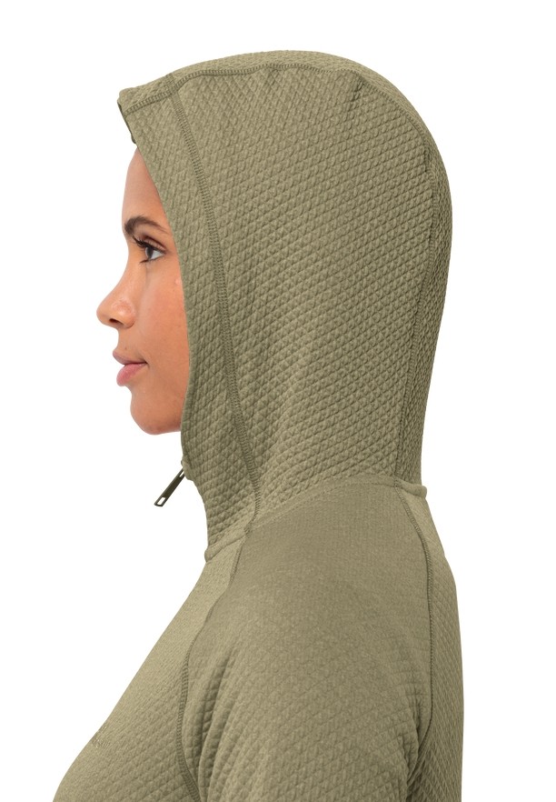 Jack Wolfskin Fernweh Hooded Fleece Jassen Dames Olijfgroen | 19142454