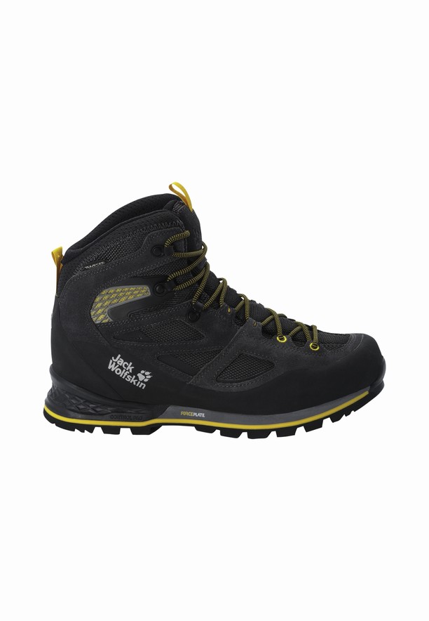 Jack Wolfskin Force Crest Texapore Mid Wandelschoenen Heren Zwart | 29060569