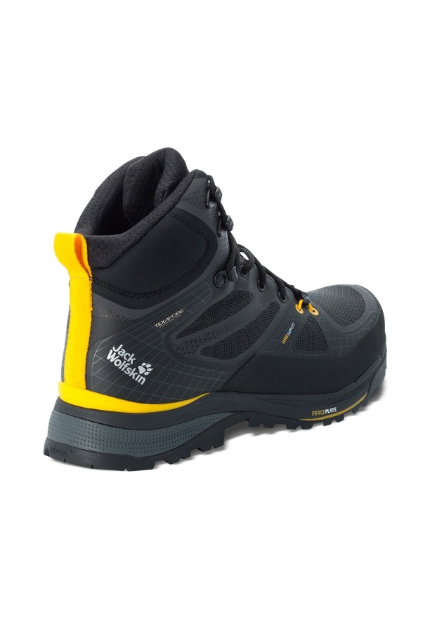 Jack Wolfskin Force Trekker Texapore Mid Wandelschoenen Heren Zwart | 41778421