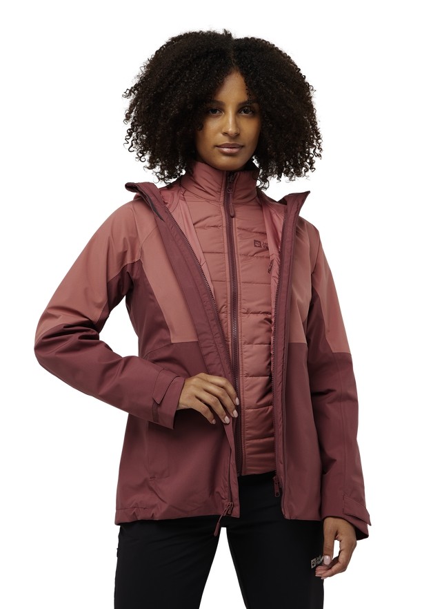 Jack Wolfskin Glaabach 3in1 Jassen Dames Rood | 36677396