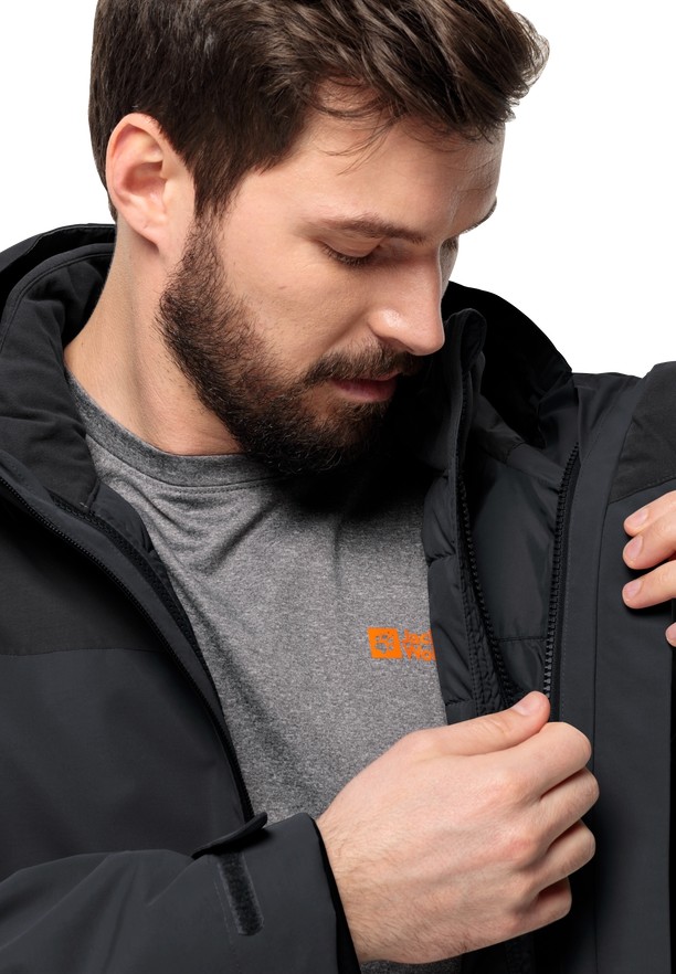 Jack Wolfskin Glaabach 3in1 Jassen Heren Zwart | 80459115