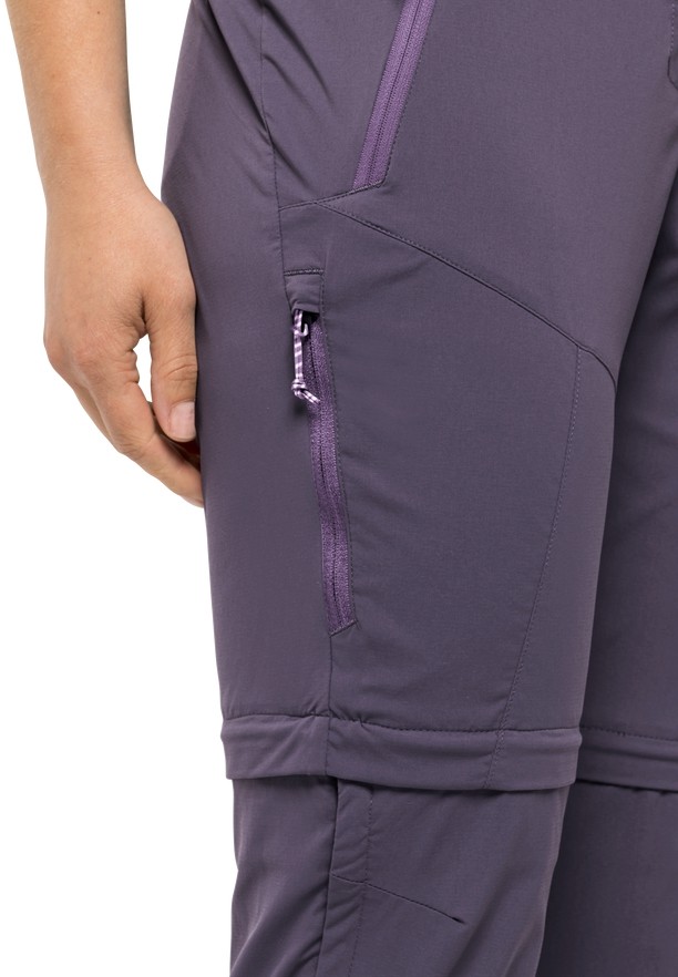 Jack Wolfskin Glastal Zip Away Wandelbroeken Dames Paars | 37005562