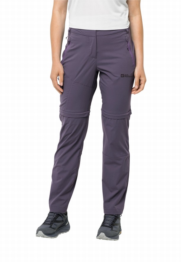 Jack Wolfskin Glastal Zip Away Wandelbroeken Dames Paars | 37005562