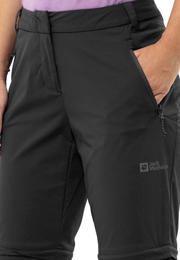 Jack Wolfskin Glastal Zip Off Wandelbroeken Dames Zwart | 22561809