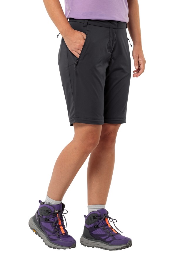 Jack Wolfskin Glastal Zip Off Wandelbroeken Dames Zwart | 22561809