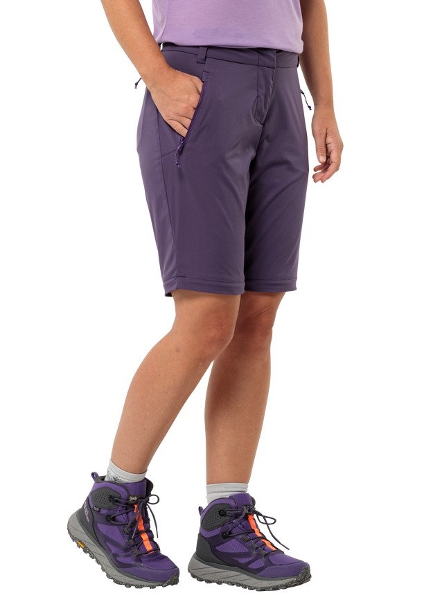 Jack Wolfskin Glastal Zip Off Wandelbroeken Dames Paars | 36721688