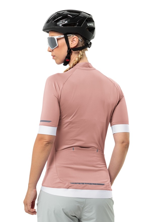 Jack Wolfskin Gravex Fz S/s W Bike T-shirts Dames Roze | 97770400