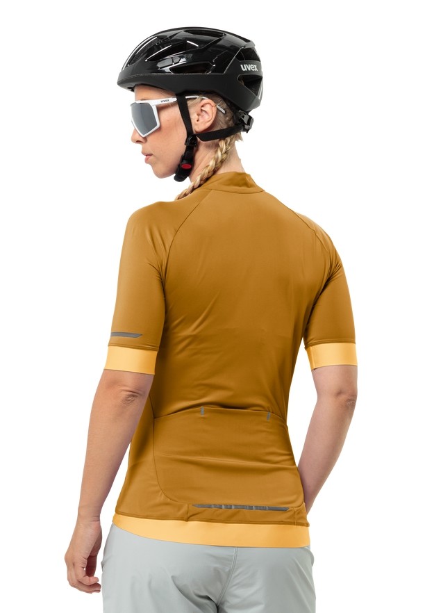 Jack Wolfskin Gravex Fz S/s W Bike T-shirts Dames Geel | 94012662
