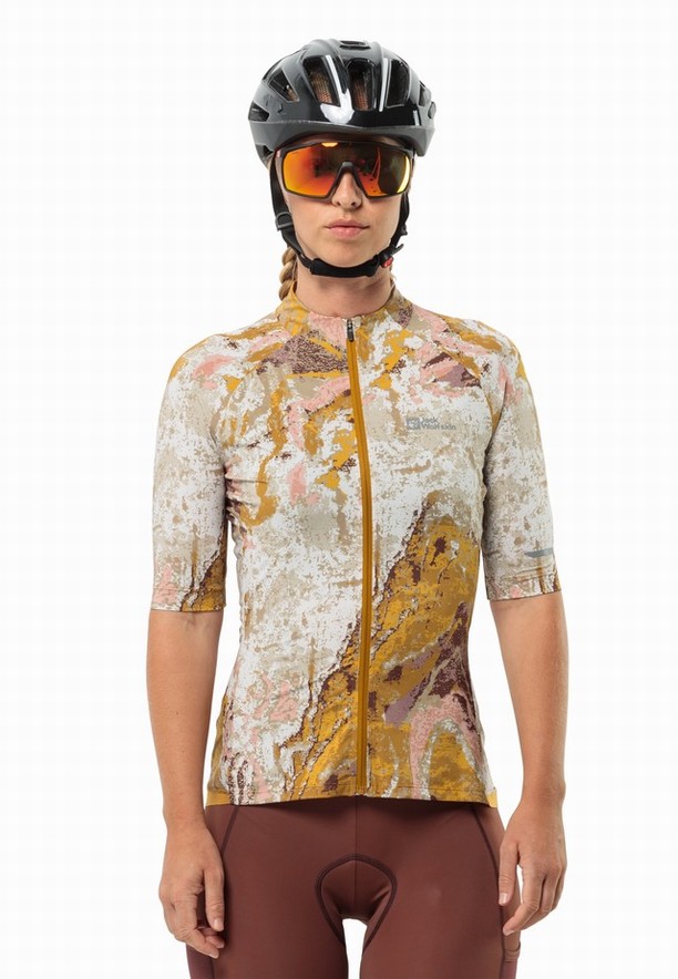 Jack Wolfskin Gravex Printed Fz S/s Overhemd Dames Bruin | 43863408