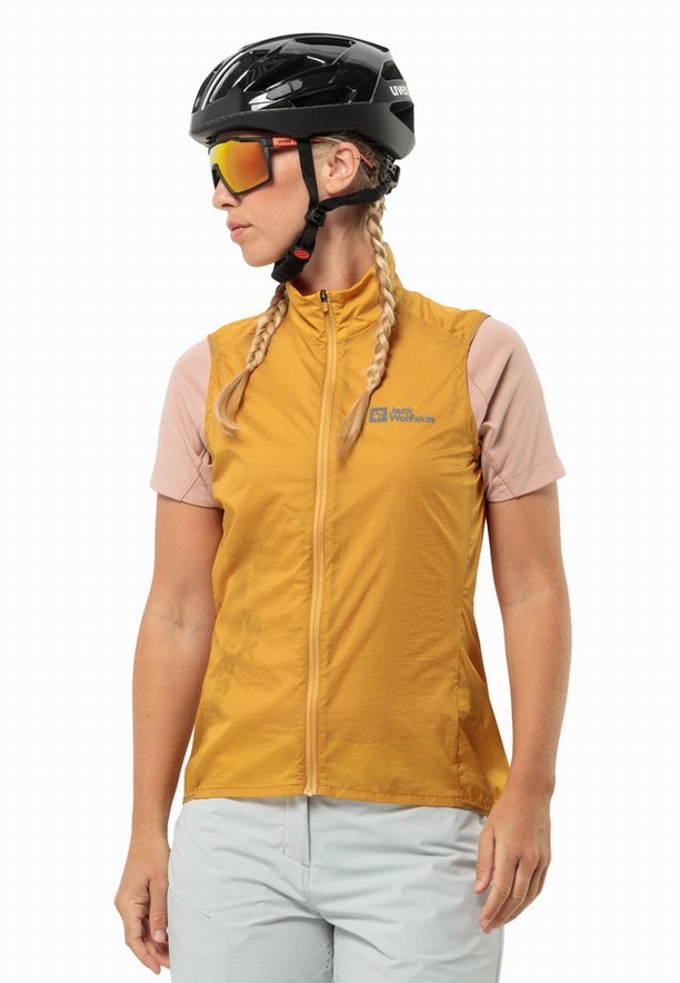 Jack Wolfskin Gravex Wind Vest Dames Geel | 33863127