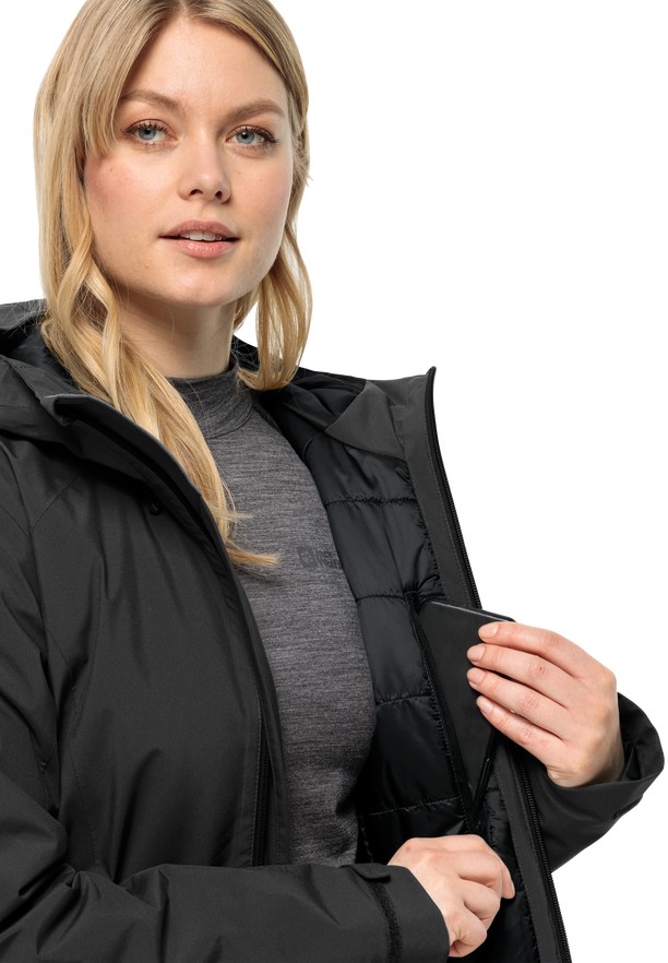 Jack Wolfskin Heidelstein Ins Winterjassen Dames Zwart | 83723406