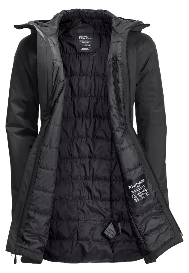 Jack Wolfskin Heidelstein Ins Winterjassen Dames Zwart | 83723406