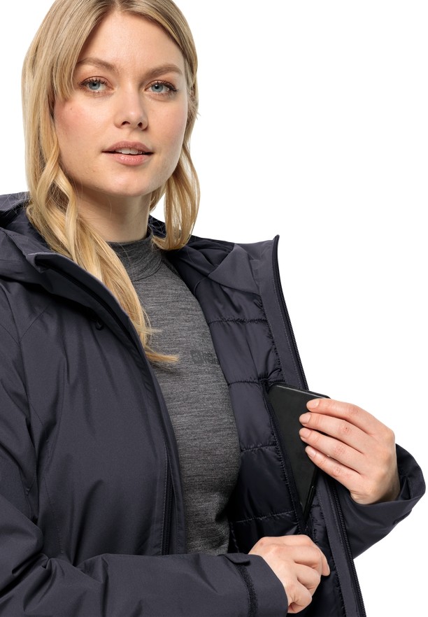 Jack Wolfskin Heidelstein Ins Winterjassen Dames Zwart | 87298028