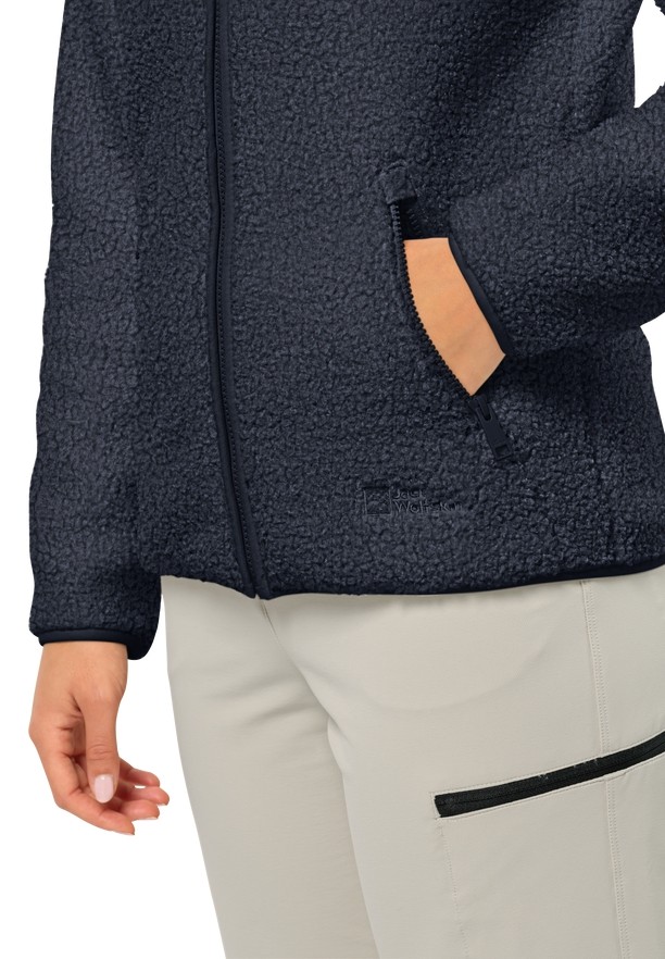 Jack Wolfskin High Curl Fleece Jassen Dames Donkerblauw | 60995160