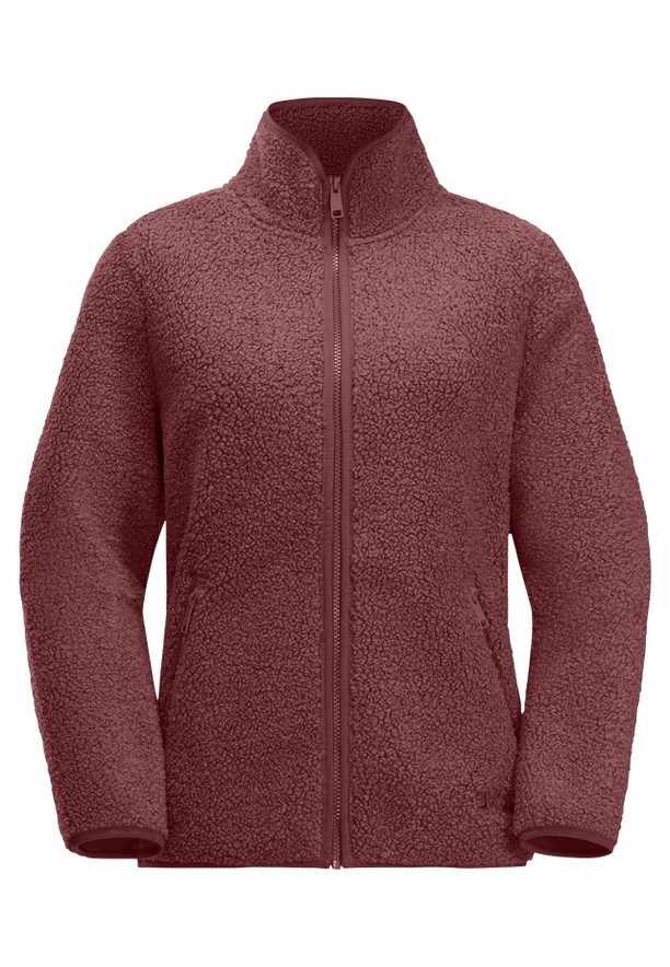 Jack Wolfskin High Curl Fleece Jassen Dames Rood | 97845334