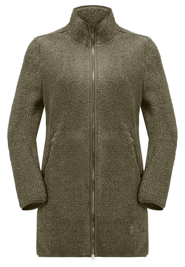 Jack Wolfskin High Curl Jassen Dames Olijfgroen | 65523895