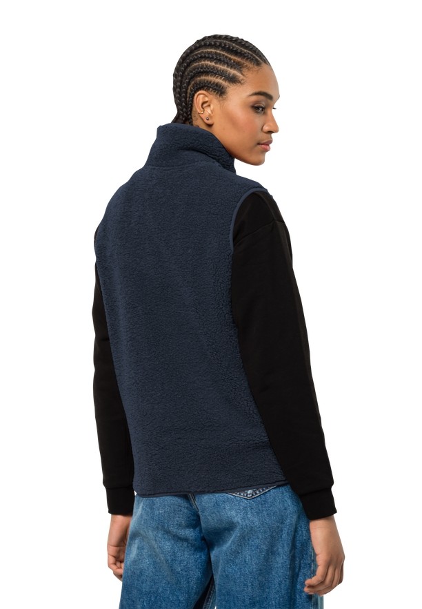Jack Wolfskin High Curl Vest Dames Donkerblauw | 28863599